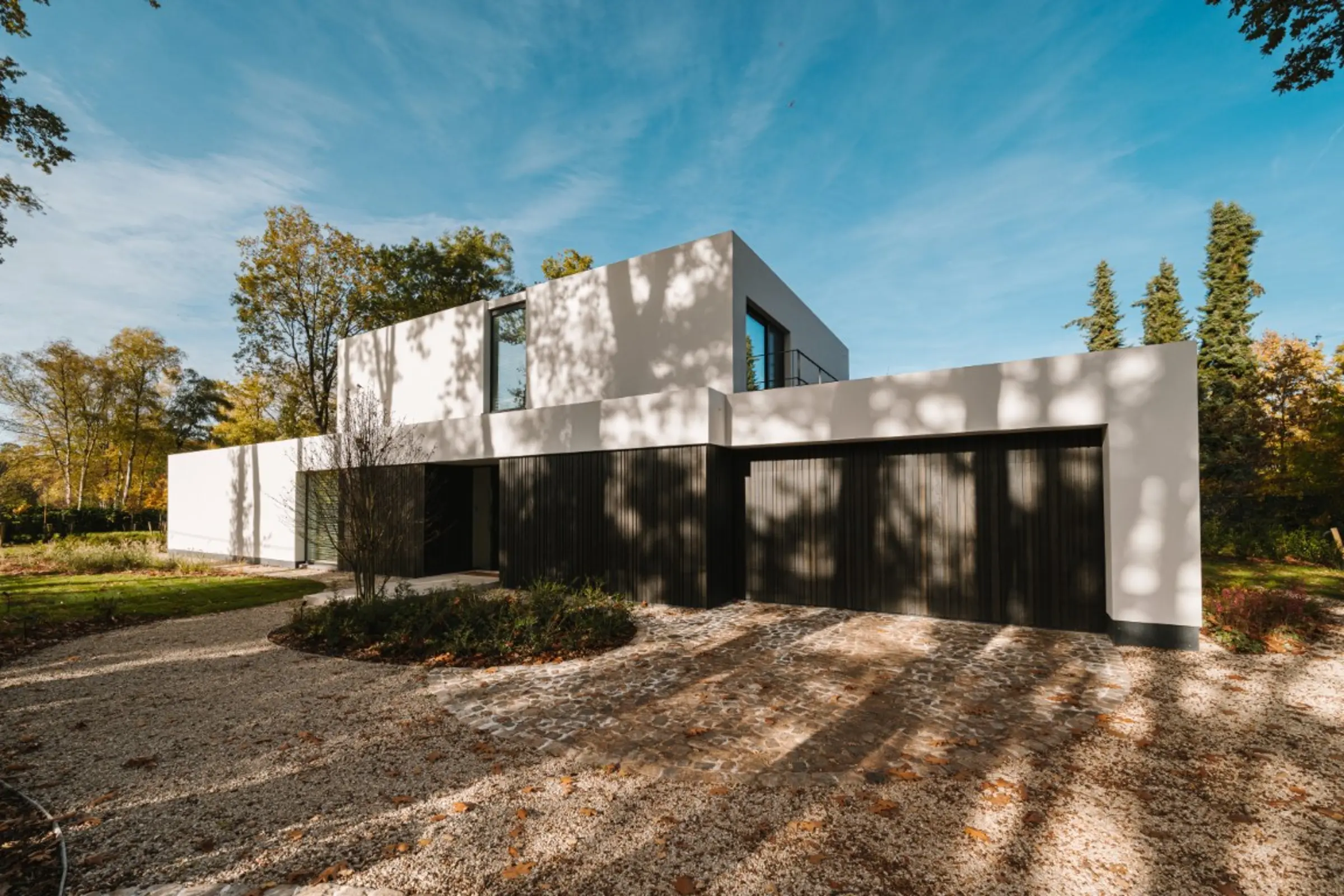 Villa façade avant crépi