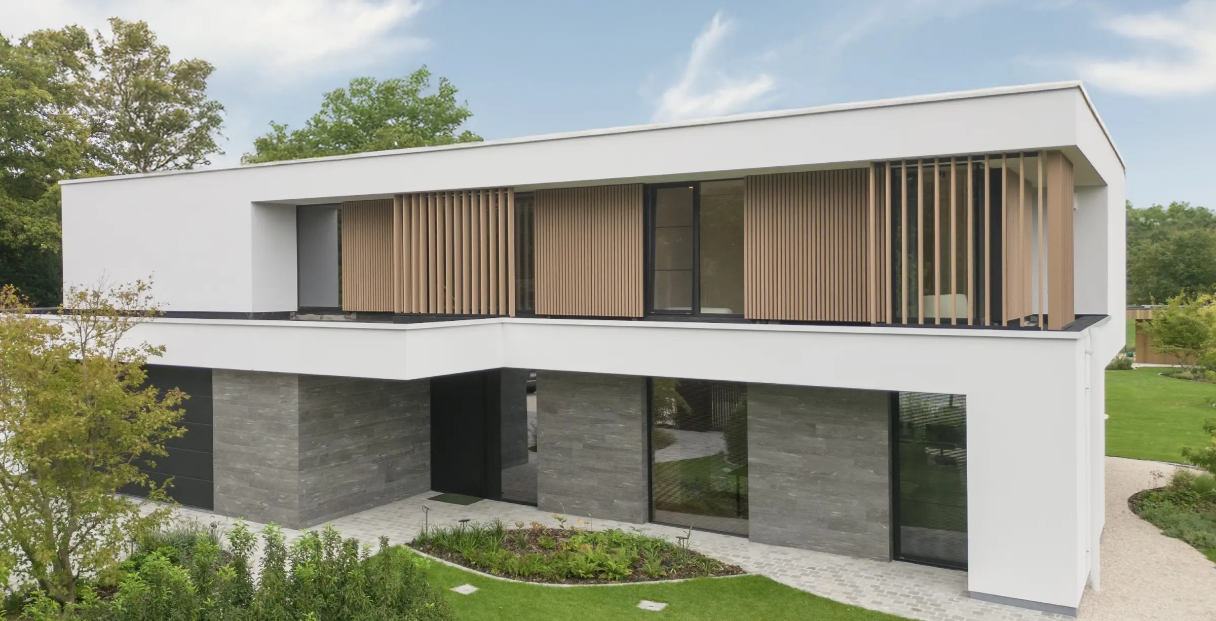 villa crépi briquettes