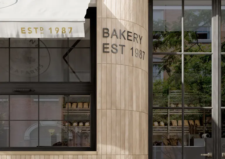 façade bandes noires et blanches