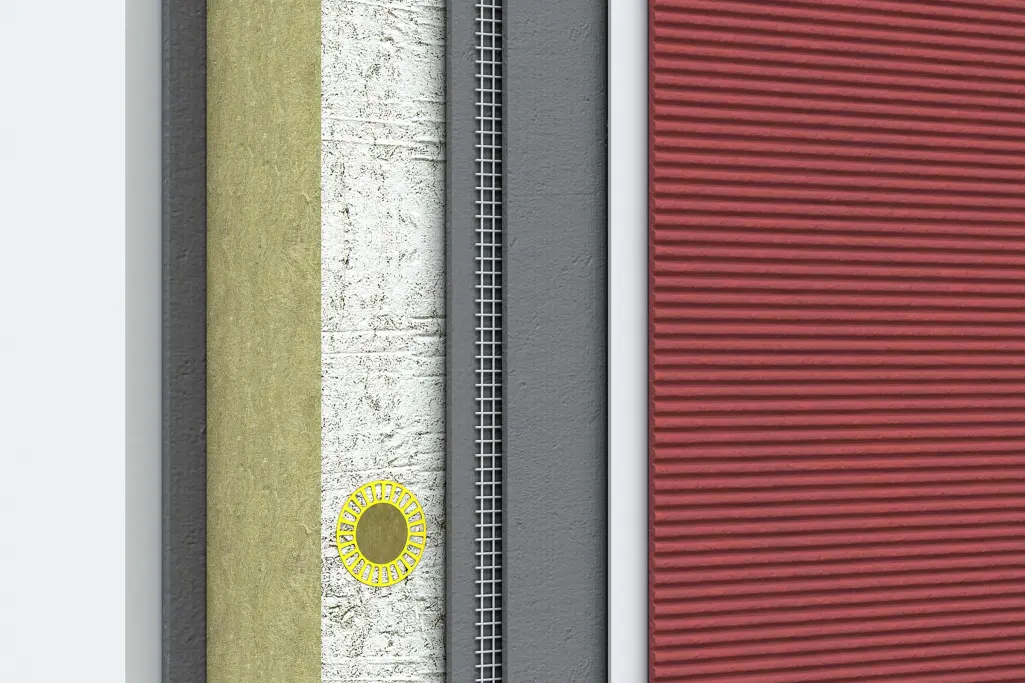 Een gedetailleerde blik op een buitengevelisolatiesysteem (ETI) van Sto, inclusief de isolatiemateri