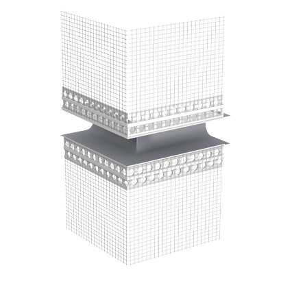 Sto-Dilatatieprofiel E buitenhoekstuk